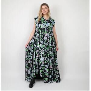 Brogger Ella Gown Silk Floral Maxi Dress Size XS